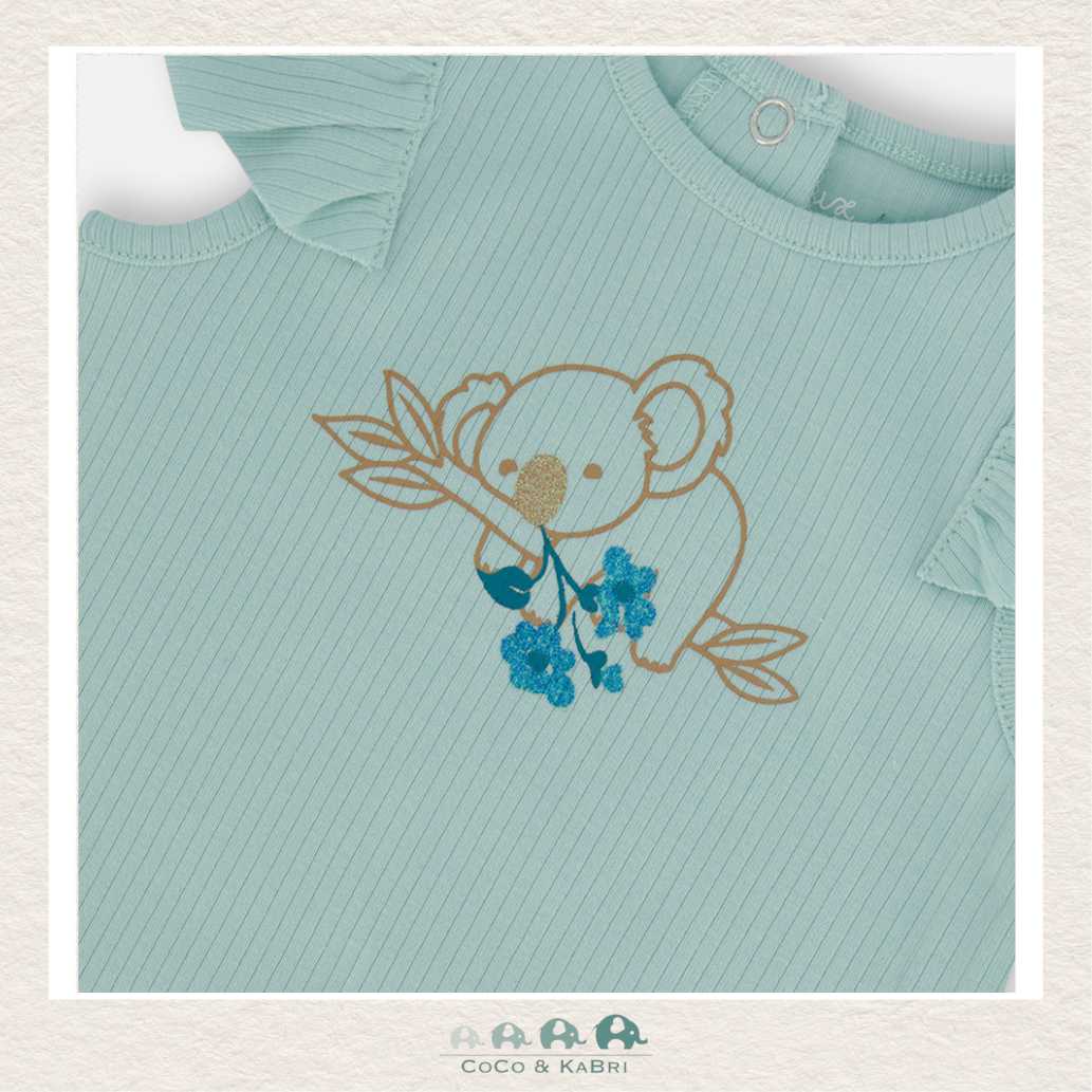 🇨🇦 Deux Par Deux Baby Pastel Turquoise Romper, CoCo & KaBri Children's Boutique