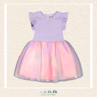 🇨🇦 Deux Par Deux: Bi - Material Mesh Dress Lilac, CoCo & KaBri Children's Boutique