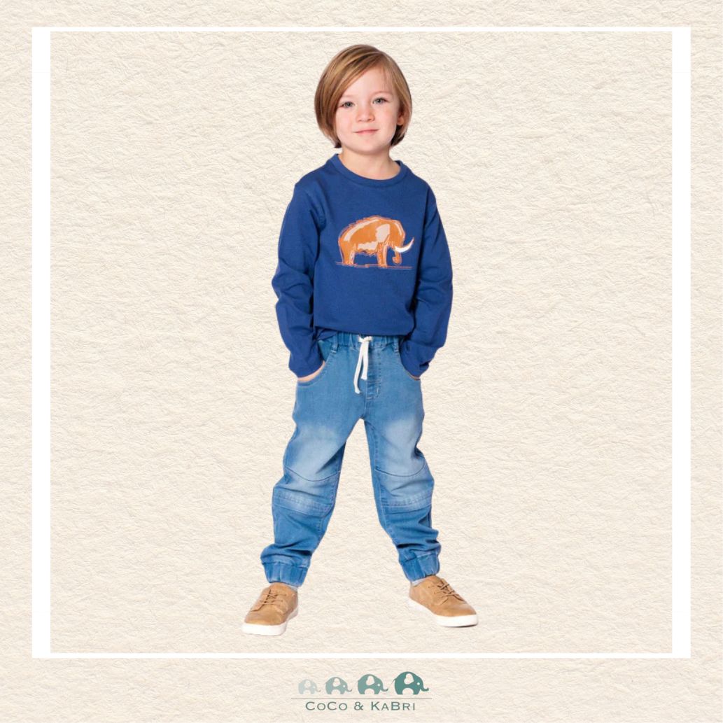 🇨🇦Deux Par Deux Blue Mammoth Tshirt, CoCo & KaBri Children's Boutique
