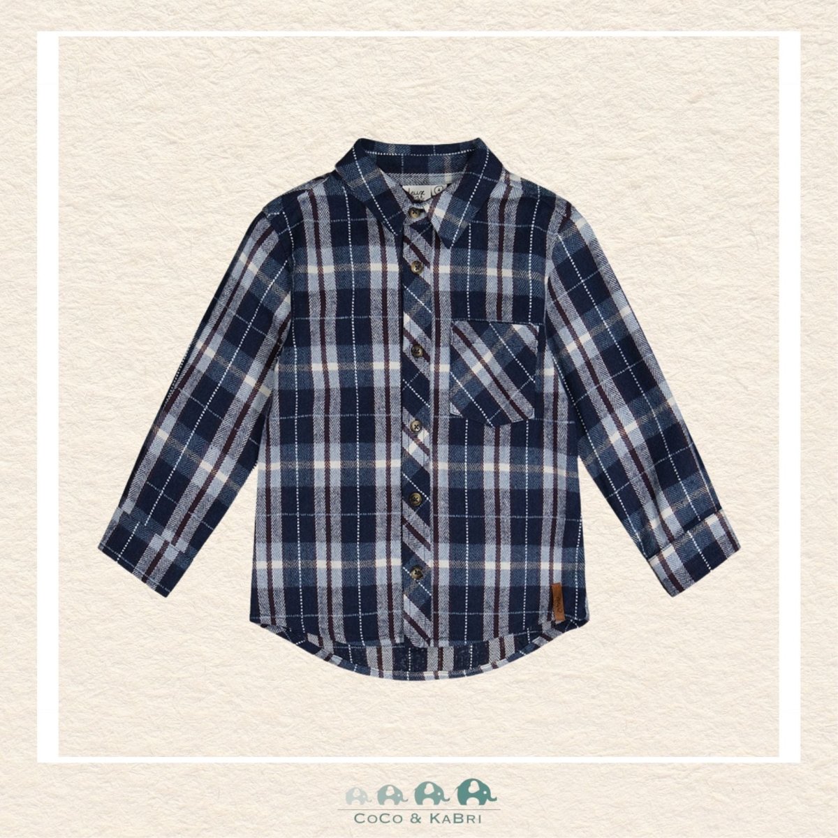 Deux Par Deux: Blue Plaid Shirt, CoCo & KaBri Children's Boutique, Brooks Alberta Canada