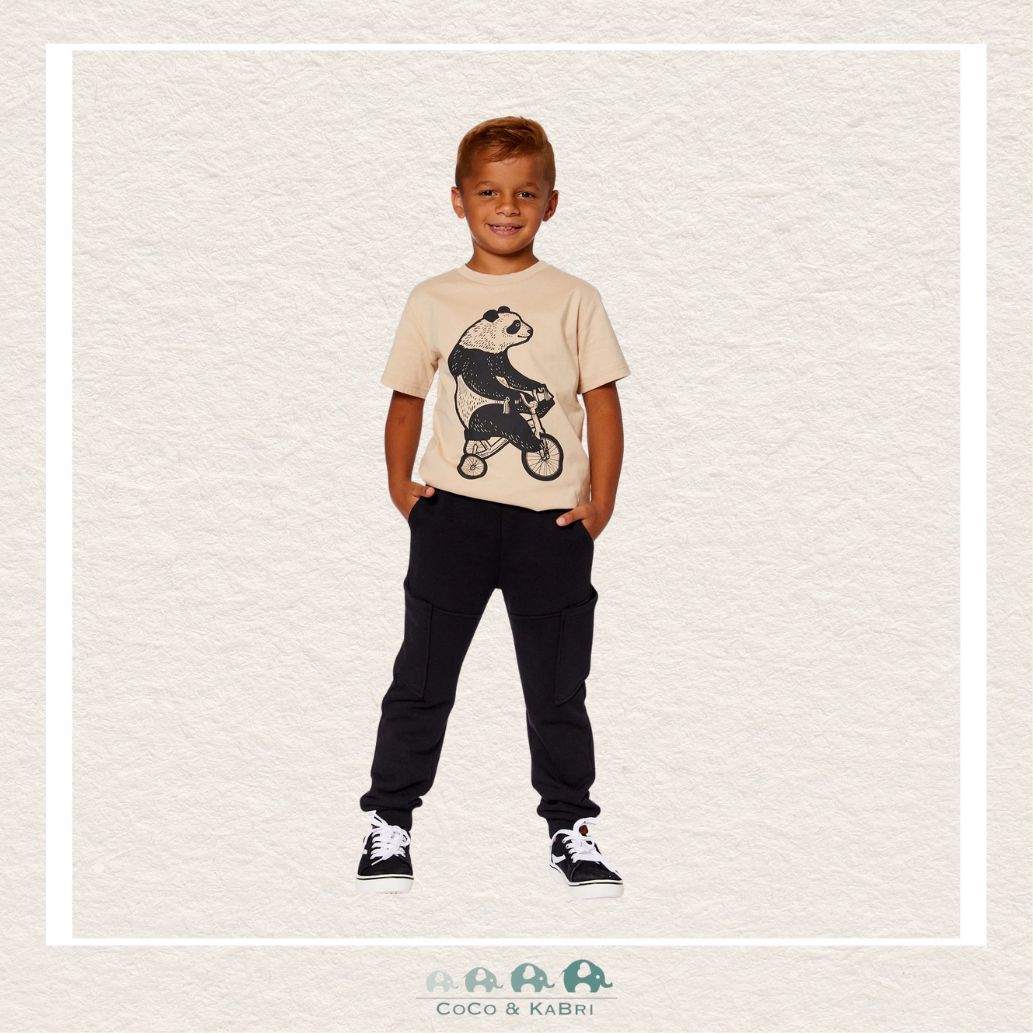 🇨🇦 Deux Par Deux: Boys Black French Terry Sweat Pants, CoCo & KaBri Children's Boutique