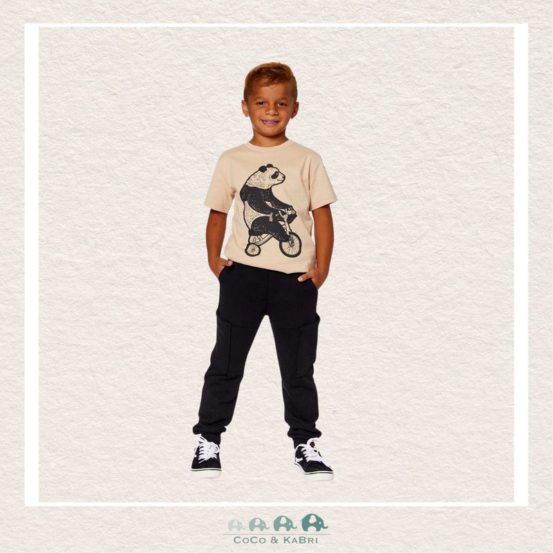 🇨🇦 Deux Par Deux: Boys Black French Terry Sweat Pants, CoCo & KaBri Children's Boutique