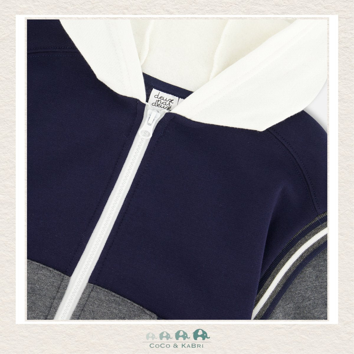 🇨🇦 Deux Par Deux: Boys Full Zip Hooded Fleece Top, CoCo & KaBri Children's Boutique