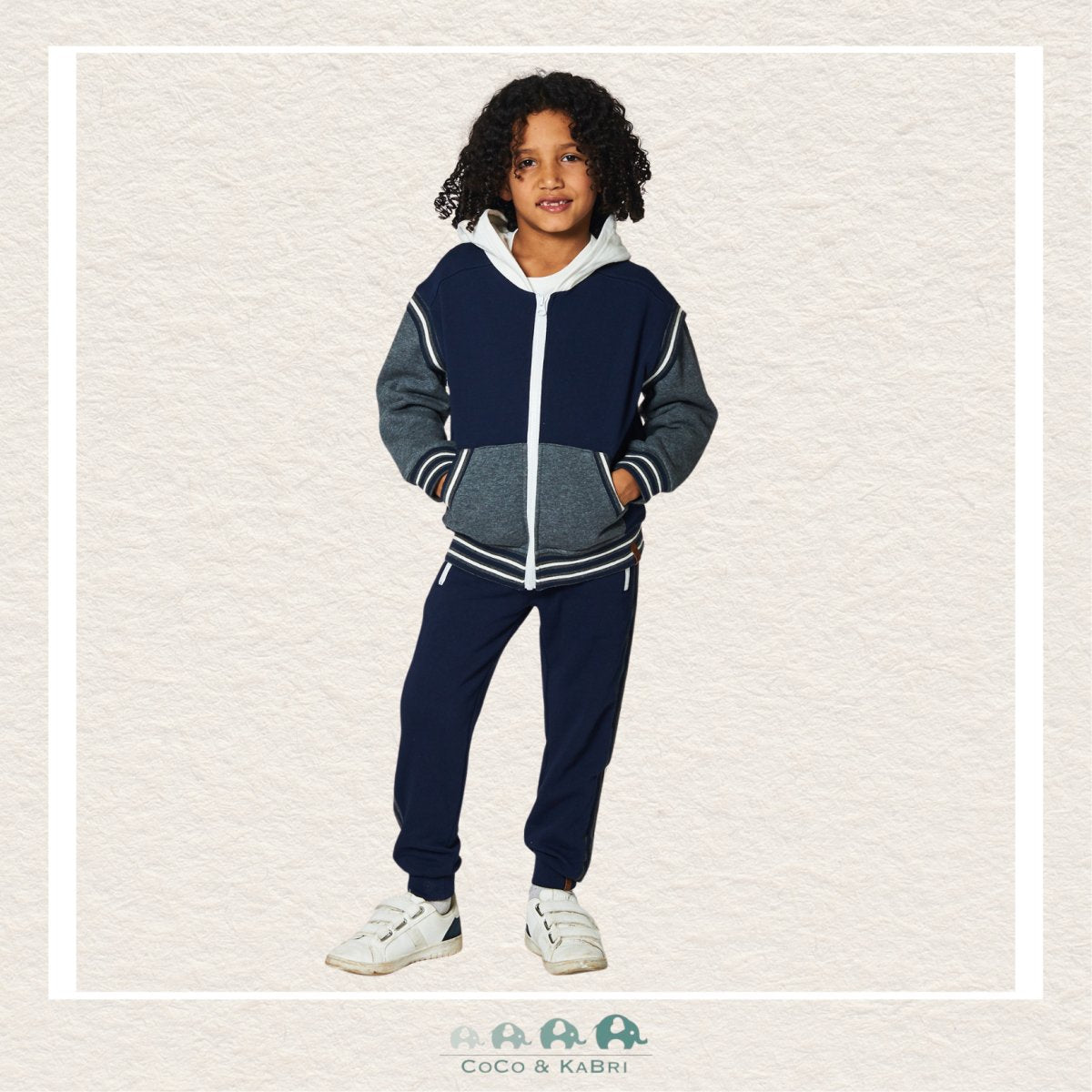 🇨🇦 Deux Par Deux: Boys Full Zip Hooded Fleece Top, CoCo & KaBri Children's Boutique