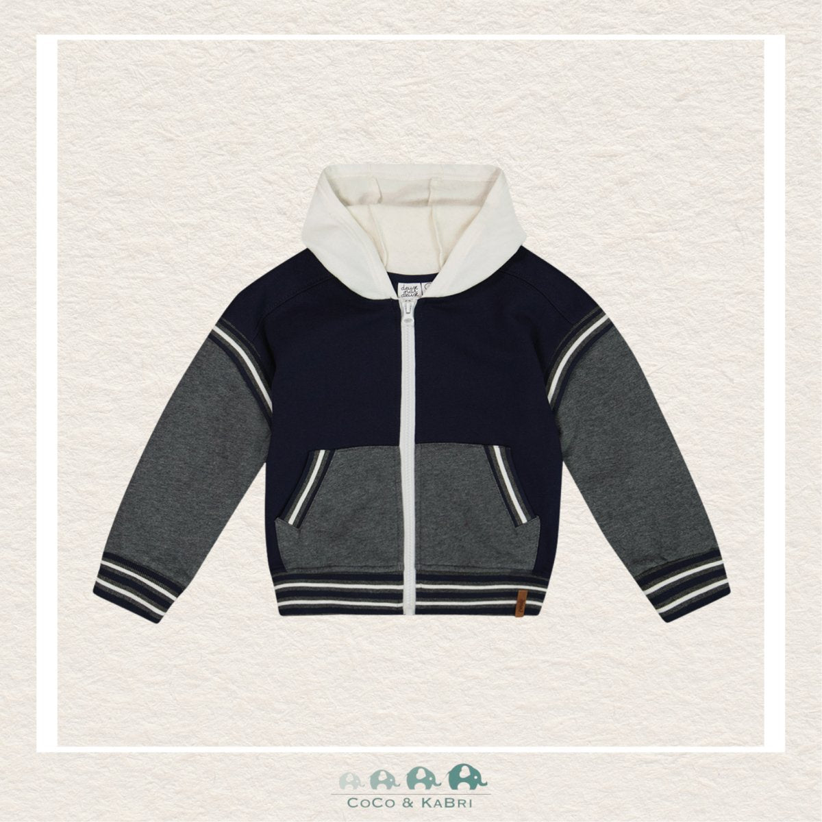 🇨🇦 Deux Par Deux: Boys Full Zip Hooded Fleece Top, CoCo & KaBri Children's Boutique