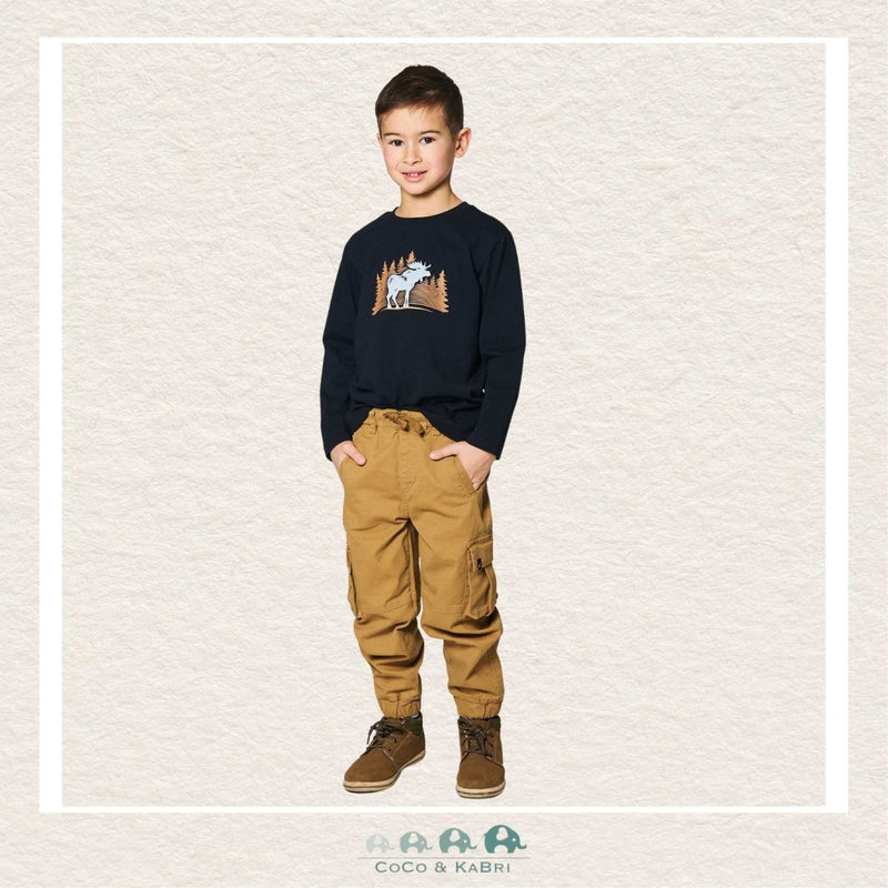 🇨🇦 Deux Par Deux: Boys Stretch Twill Jogger Pants With Cargo Pockets, CoCo & KaBri Children's Boutique