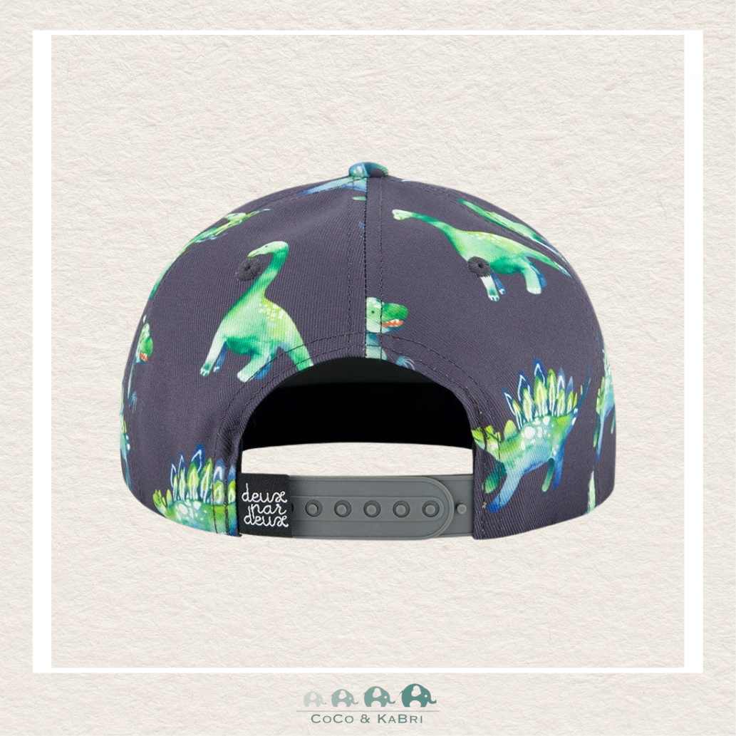 Deux Par Deux Cap Cap Grey Printed Dinosaurs, CoCo & KaBri Children's Boutique