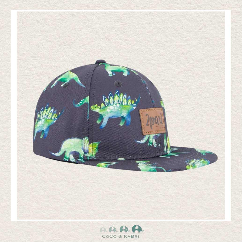 🇨🇦 Deux Par Deux Cap Cap Grey Printed Dinosaurs, CoCo & KaBri Children's Boutique
