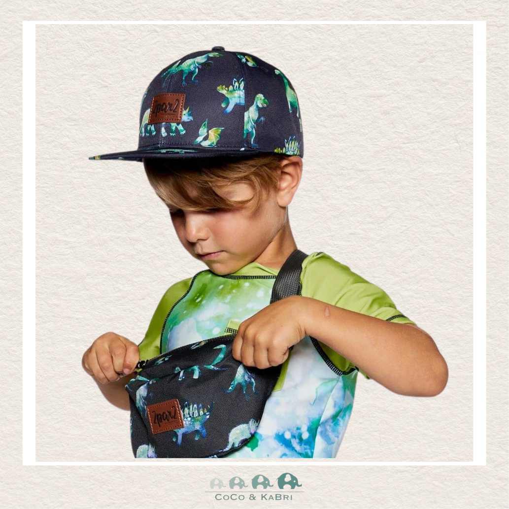 🇨🇦 Deux Par Deux Cap Cap Grey Printed Dinosaurs, CoCo & KaBri Children's Boutique