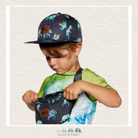 Deux Par Deux Cap Cap Grey Printed Dinosaurs, CoCo & KaBri Children's Boutique