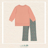 Deux Par Deux - Cat Sweatshirt with Floral Leggings, CoCo & KaBri Children's Boutique, Brooks Alberta Canada