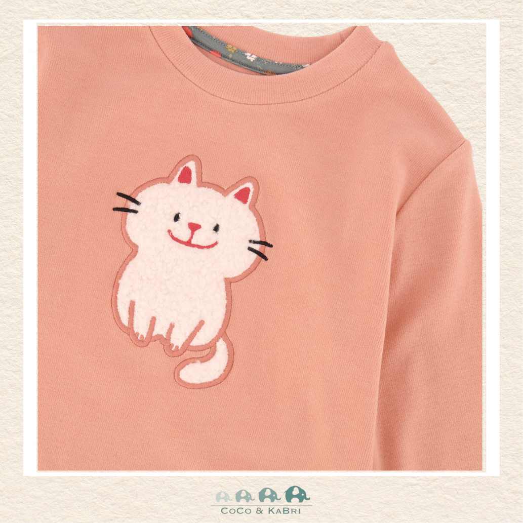 Deux Par Deux - Cat Sweatshirt with Floral Leggings, CoCo & KaBri Children's Boutique, Brooks Alberta Canada
