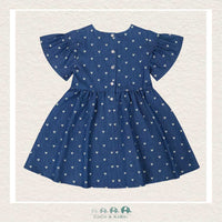 🇨🇦 Deux Par Deux Chambray Dress With Printed Hearts, CoCo & KaBri Children's Boutique
