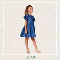 🇨🇦 Deux Par Deux Chambray Dress With Printed Hearts, CoCo & KaBri Children's Boutique