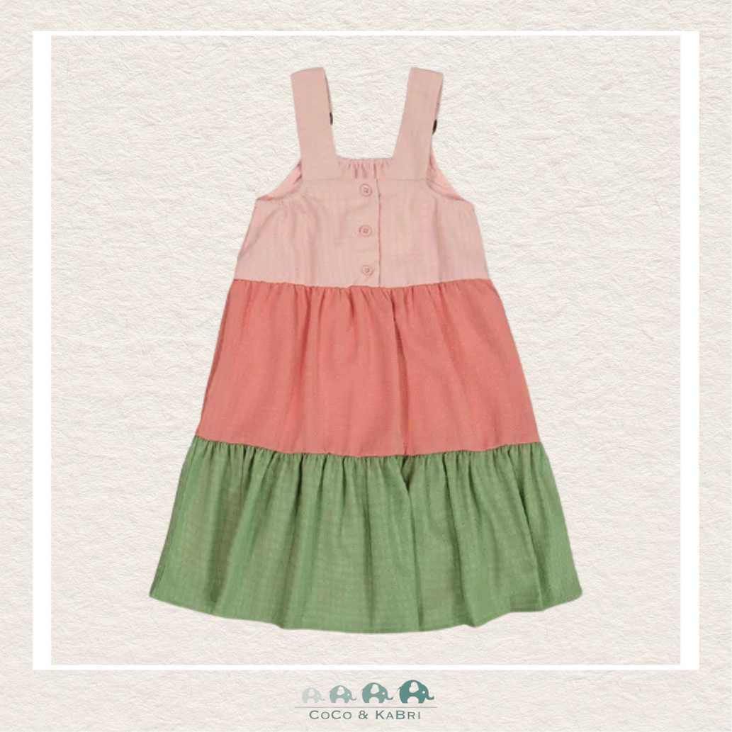 🇨🇦 Deux Par Deux Color Block Peasant Dress, CoCo & KaBri Children's Boutique