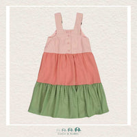 🇨🇦 Deux Par Deux Color Block Peasant Dress, CoCo & KaBri Children's Boutique