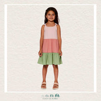 🇨🇦 Deux Par Deux Color Block Peasant Dress, CoCo & KaBri Children's Boutique