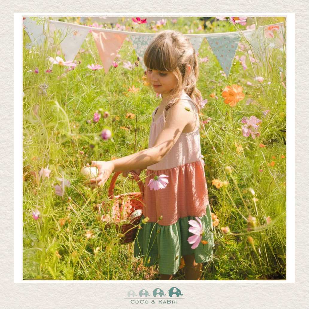 🇨🇦 Deux Par Deux Color Block Peasant Dress, CoCo & KaBri Children's Boutique