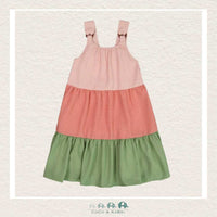 🇨🇦 Deux Par Deux Color Block Peasant Dress, CoCo & KaBri Children's Boutique