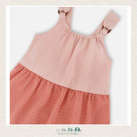 🇨🇦 Deux Par Deux Color Block Peasant Dress, CoCo & KaBri Children's Boutique