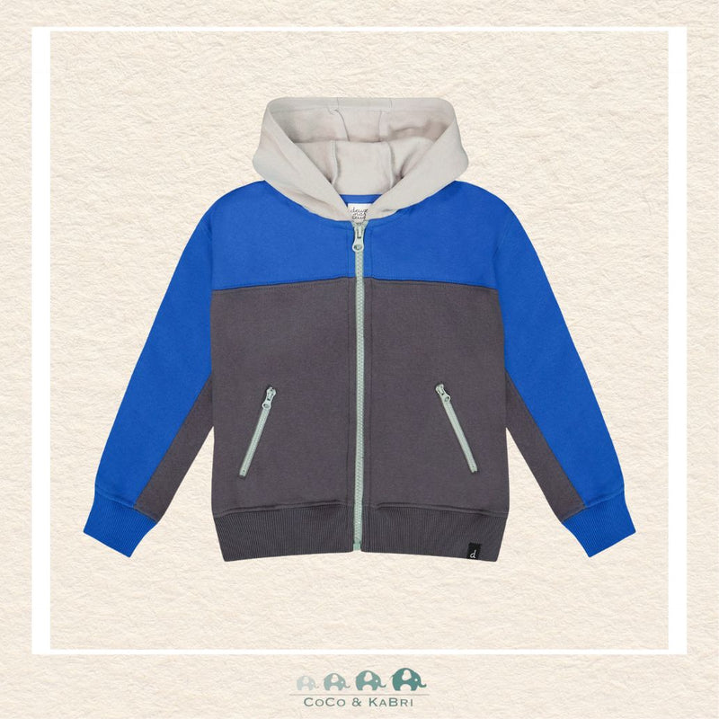 🇨🇦Deux Par Deux Color Blocked Zip Front Fleece Hoodie, CoCo & KaBri Children's Boutique