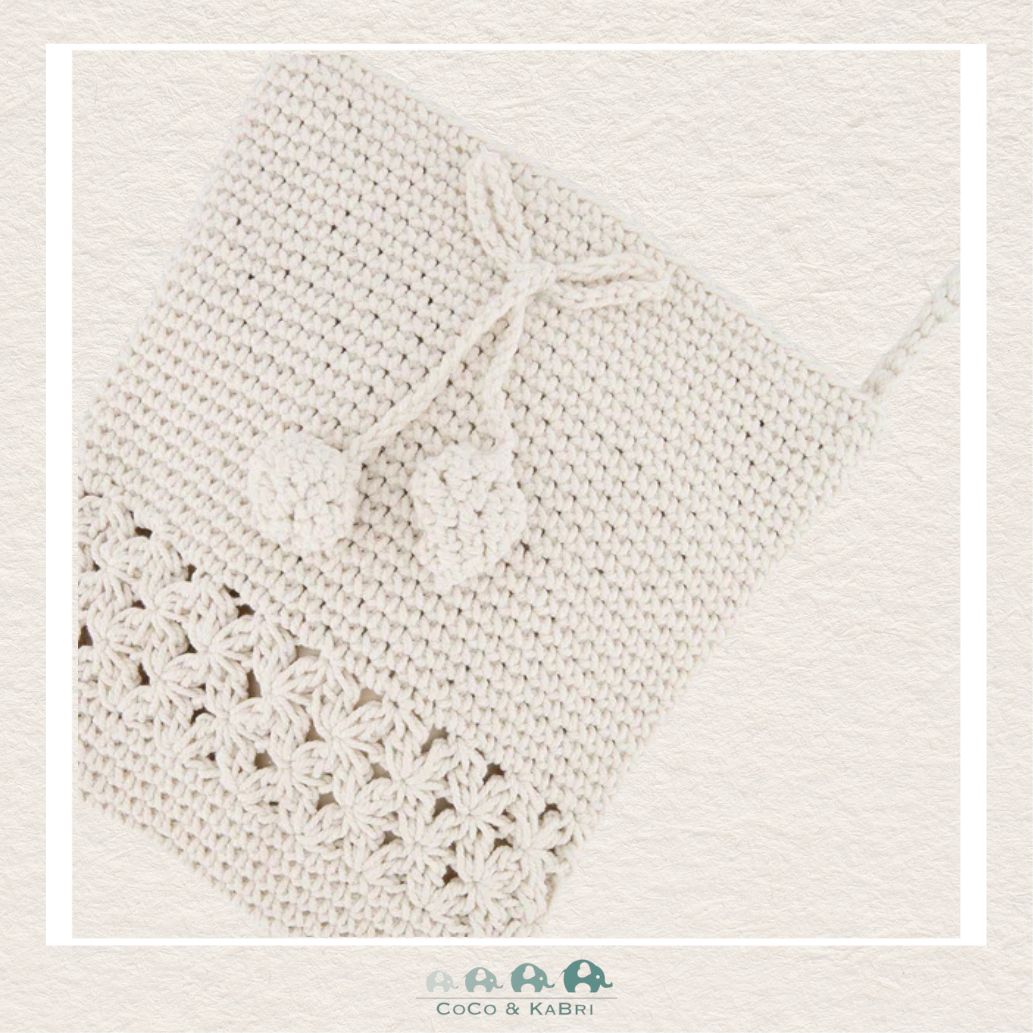 Deux par Deux: Crochet Bag Off - White Knit, CoCo & KaBri Children's Boutique
