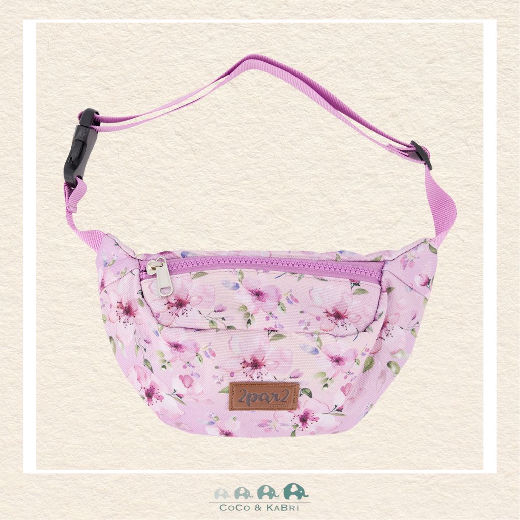 🇨🇦 Deux Par Deux: Fanny Pack Purple Flower Print, CoCo & KaBri Children's Boutique, Brooks Alberta Canada