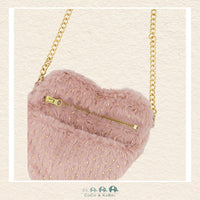 🇨🇦 Deux Par Deux Faux Fur Shoulder Bag - Silver Pink, CoCo & KaBri Children's Boutique