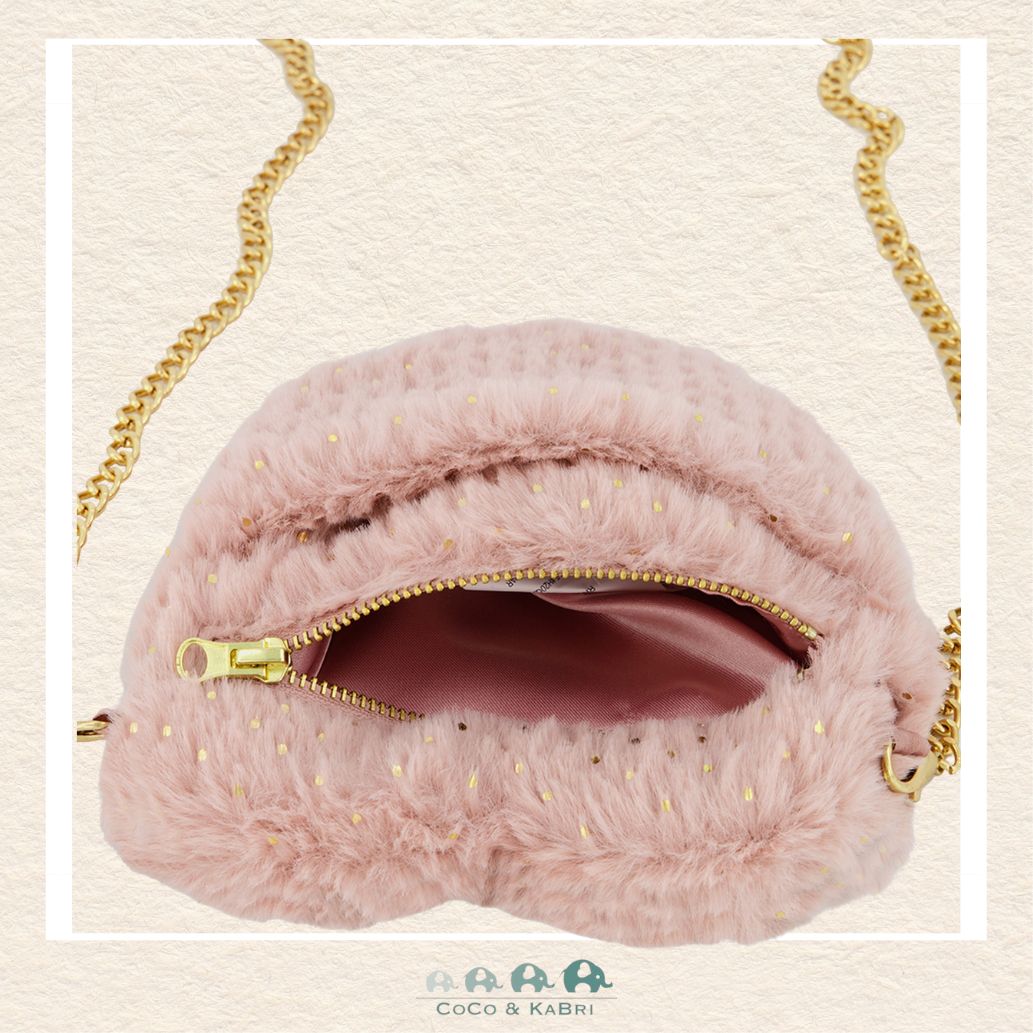 🇨🇦 Deux Par Deux Faux Fur Shoulder Bag - Silver Pink, CoCo & KaBri Children's Boutique