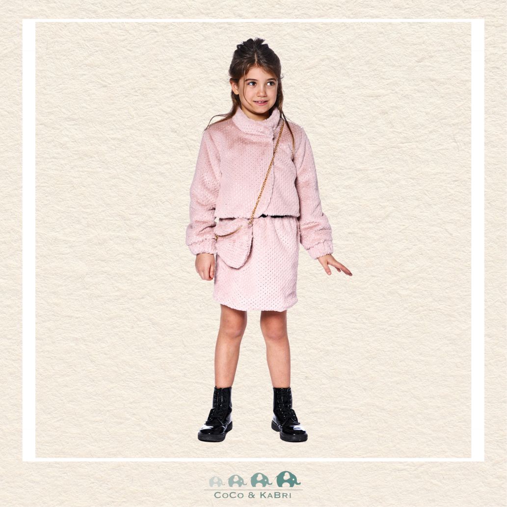 🇨🇦 Deux Par Deux Faux Fur Shoulder Bag - Silver Pink, CoCo & KaBri Children's Boutique
