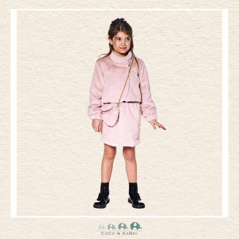 🇨🇦 Deux Par Deux Faux Fur Shoulder Bag - Silver Pink, CoCo & KaBri Children's Boutique