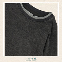 Deux par Deux: Flat Back Rib Sweatshirt Grey, CoCo & KaBri Children's Boutique, Brooks Alberta Canada