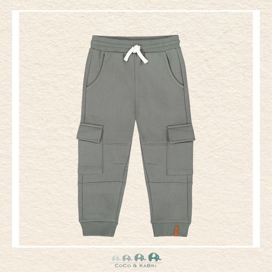 🇨🇦Deux Par Deux Fleece Sweatpants with Side Cargo Pockets - Balsam Green, CoCo & KaBri Children's Boutique
