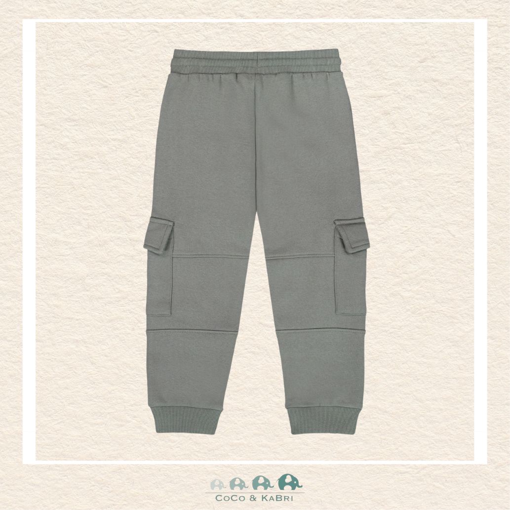 🇨🇦Deux Par Deux Fleece Sweatpants with Side Cargo Pockets - Balsam Green, CoCo & KaBri Children's Boutique