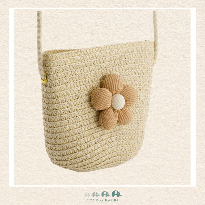 🇨🇦 Deux Par Deux: Flower Straw Purse Beige, CoCo & KaBri Children's Boutique