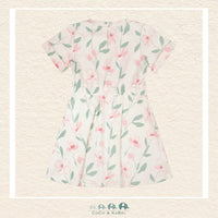 🇨🇦 Deux Par Deux: French Terry Dress Off White Printed Flowers, CoCo & KaBri Children's Boutique