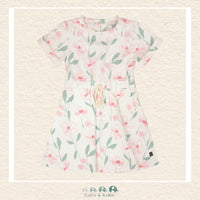 🇨🇦 Deux Par Deux: French Terry Dress Off White Printed Flowers, CoCo & KaBri Children's Boutique