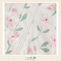 🇨🇦 Deux Par Deux: French Terry Hoodie Off White Printed Flowers, CoCo & KaBri Children's Boutique