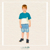 🇨🇦 Deux Par Deux: French Terry LIght Blue Denim Shorts, CoCo & KaBri Children's Boutique, Brooks Alberta Canada