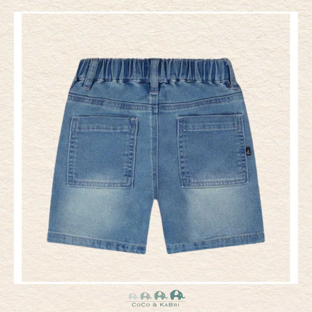 🇨🇦 Deux Par Deux: French Terry LIght Blue Denim Shorts, CoCo & KaBri Children's Boutique, Brooks Alberta Canada