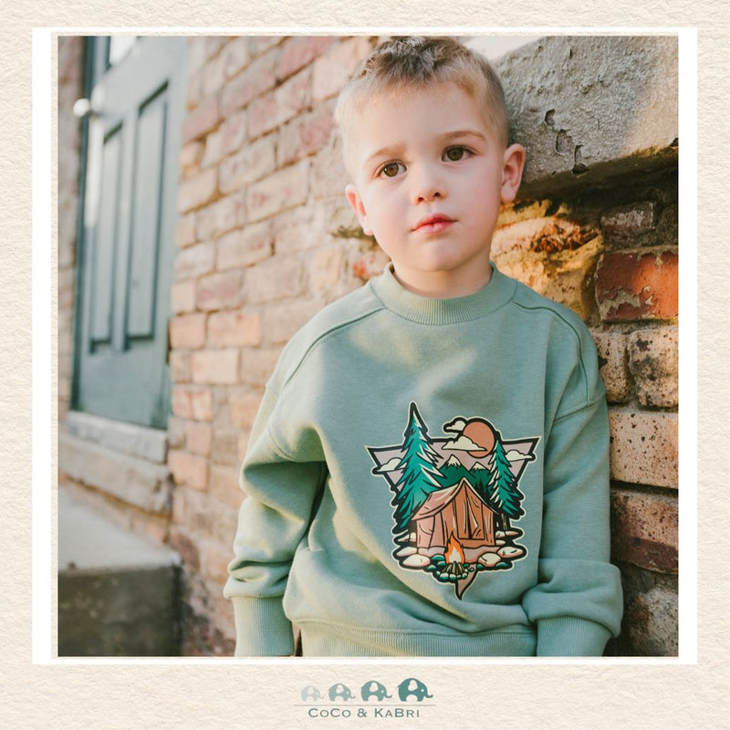 🇨🇦 Deux Par Deux: French Terry Sweatshirt Pale Green, CoCo & KaBri Children's Boutique