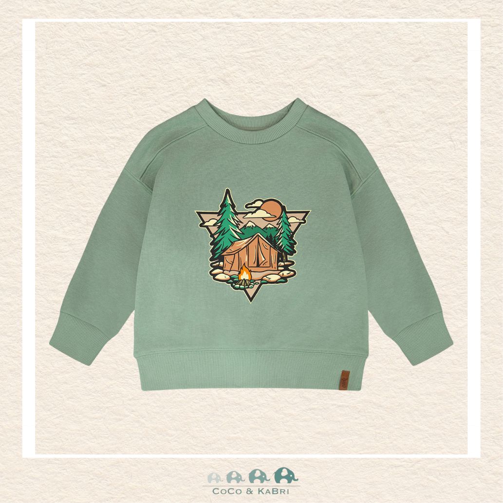 🇨🇦 Deux Par Deux: French Terry Sweatshirt Pale Green, CoCo & KaBri Children's Boutique