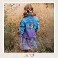 🇨🇦 Deux Par Deux Girls Denim Jacket With Embroidery, CoCo & KaBri Children's Boutique