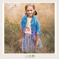 🇨🇦 Deux Par Deux Girls Denim Jacket With Embroidery, CoCo & KaBri Children's Boutique