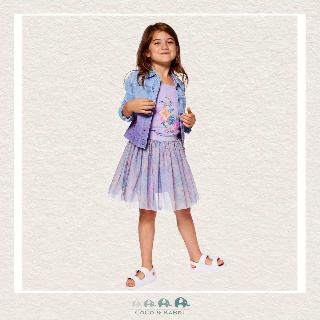 🇨🇦 Deux Par Deux Girls Denim Jacket With Embroidery, CoCo & KaBri Children's Boutique