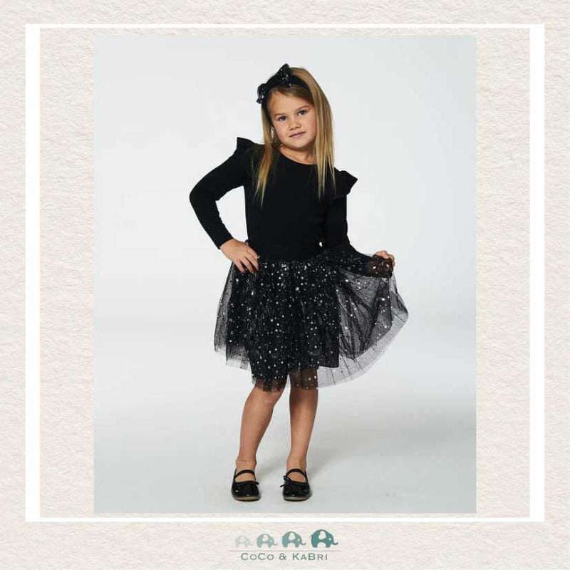 🇨🇦 Deux Par Deux Girls Dress: Glittering Tulle Skirt, CoCo & KaBri Children's Boutique