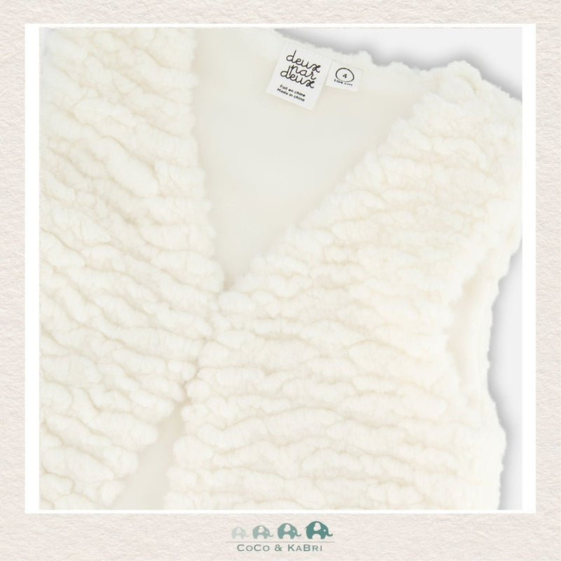 🇨🇦 Deux Par Deux Girls Faux Fur Vest Off White, CoCo & KaBri Children's Boutique