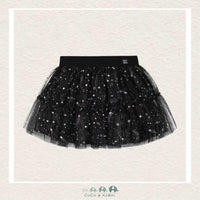 🇨🇦 Deux Par Deux Girls Skirt: Tulle with Silver Stars, CoCo & KaBri Children's Boutique