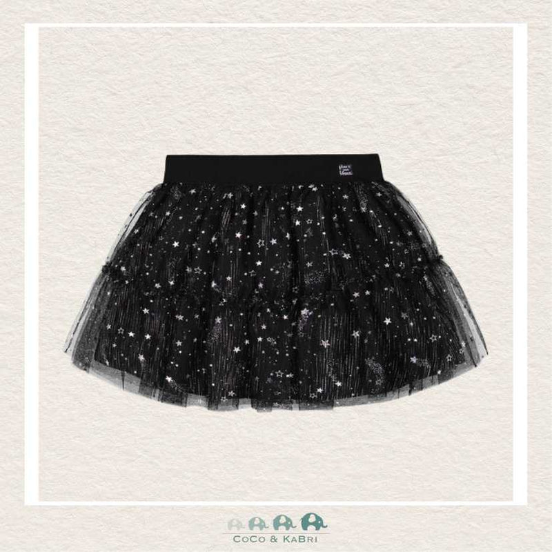 🇨🇦 Deux Par Deux Girls Skirt: Tulle with Silver Stars, CoCo & KaBri Children's Boutique