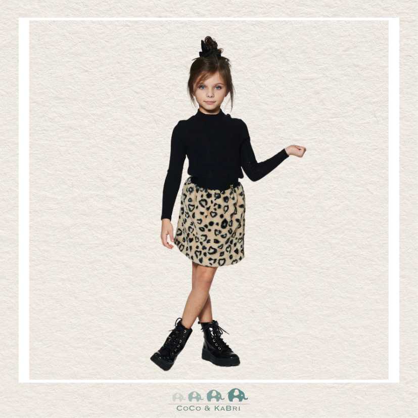 🇨🇦 Deux Par Deux Girls Top: Super Soft Brushed Mock Neck Top Black, CoCo & KaBri Children's Boutique